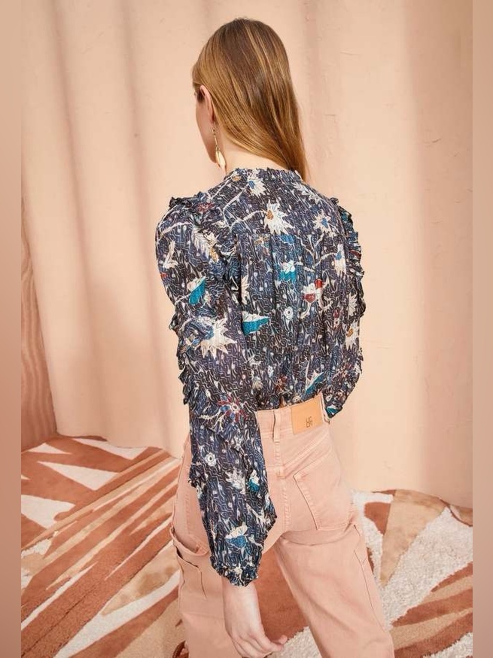 Ulla Johnson Manet Long Sleeve Blouse in Jet SZ 2 NWT - Picture 8 of 9